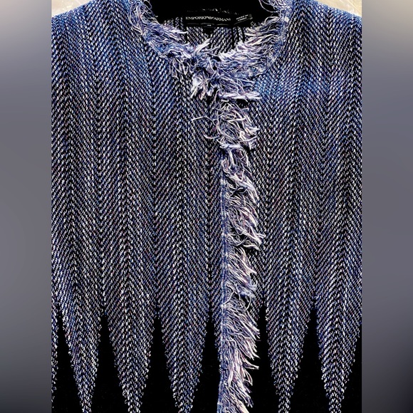 Emporio Armani Fringed Cardigan Evening Jacket Blazer - Picture 4 of 10